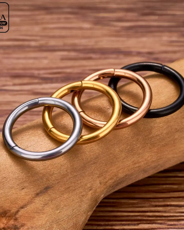 Nose Rings G23 Titanium Lip Ring For Women And Men Piercing Jewelry Hoop Earrings Mixed Color Body Clips Hinged