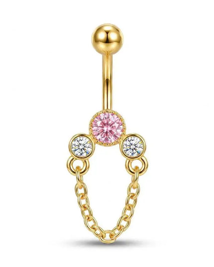 Crystal Pendant Belly Button Ring For Women Star Zircon Navel Ring Jewelry Pentagram Belly Ring Sexy Body Piercing Jewelry