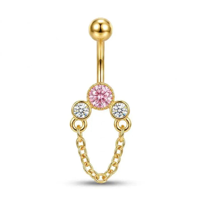 Crystal Pendant Belly Button Ring For Women Star Zircon Navel Ring Jewelry Pentagram Belly Ring Sexy Body Piercing Jewelry