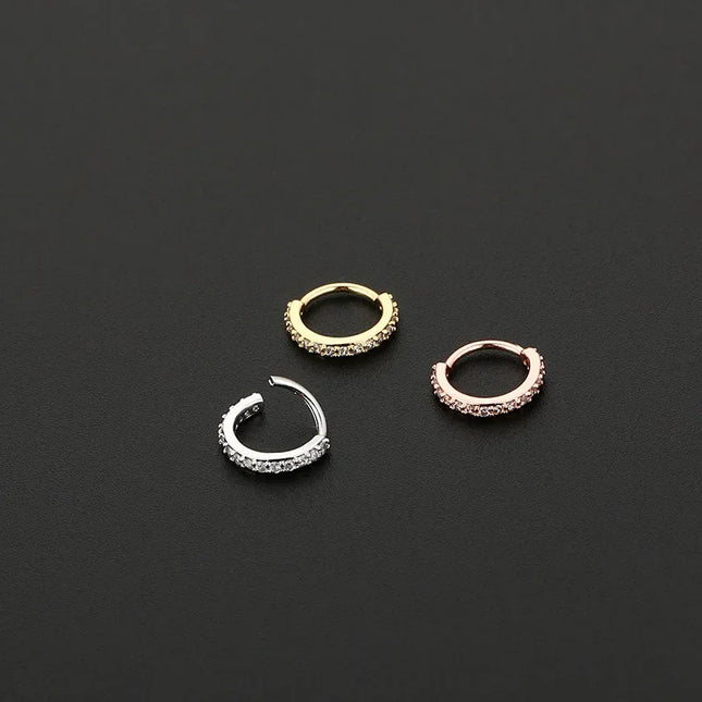 1/2/3pcs Fake Nose Ring For Women Stainless Steel Round Cartilage Tragus Helix Ear Nose Piercing Falso Nariz Body Jewelry