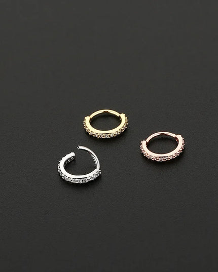 1/2/3pcs Fake Nose Ring For Women Stainless Steel Round Cartilage Tragus Helix Ear Nose Piercing Falso Nariz Body Jewelry