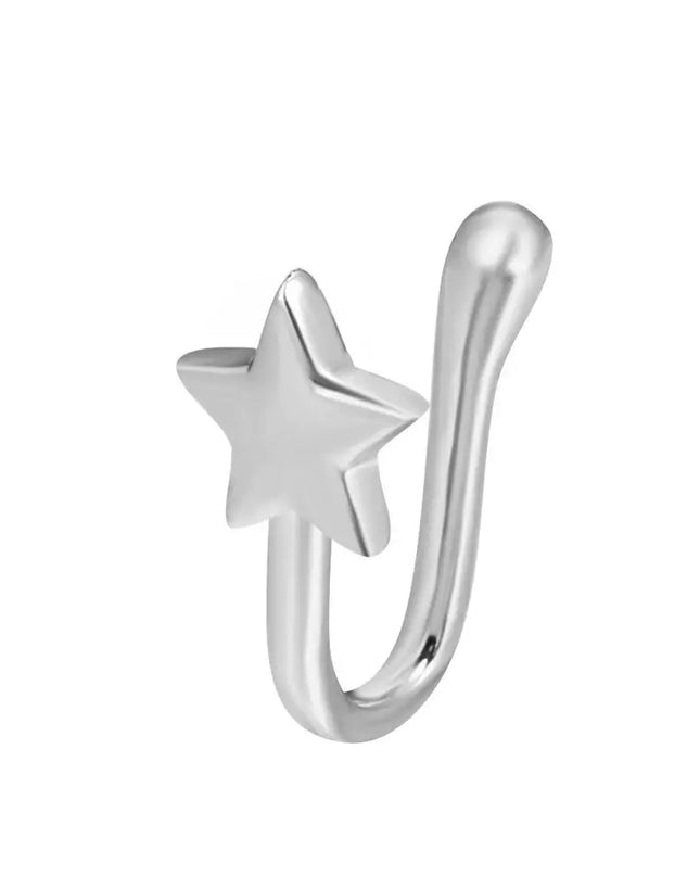 Men Women Nose Ring Clip Fake Septum Piering Rock Hip Hoop Punk Stainless Steel Body Jewelry Non Perforation Nose Clip Ring 2026