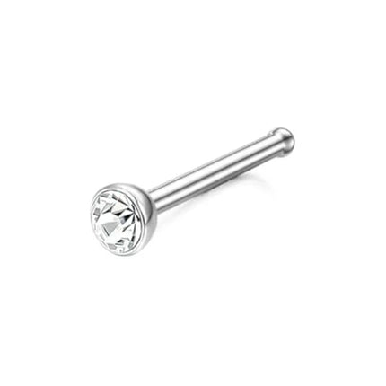 Bobisty 1Pc Nose Rings for Women Men Surgical Stainless Steel Retainer Clear Nose Rings Hoops Cartilage Tragus Piercing Jewelry