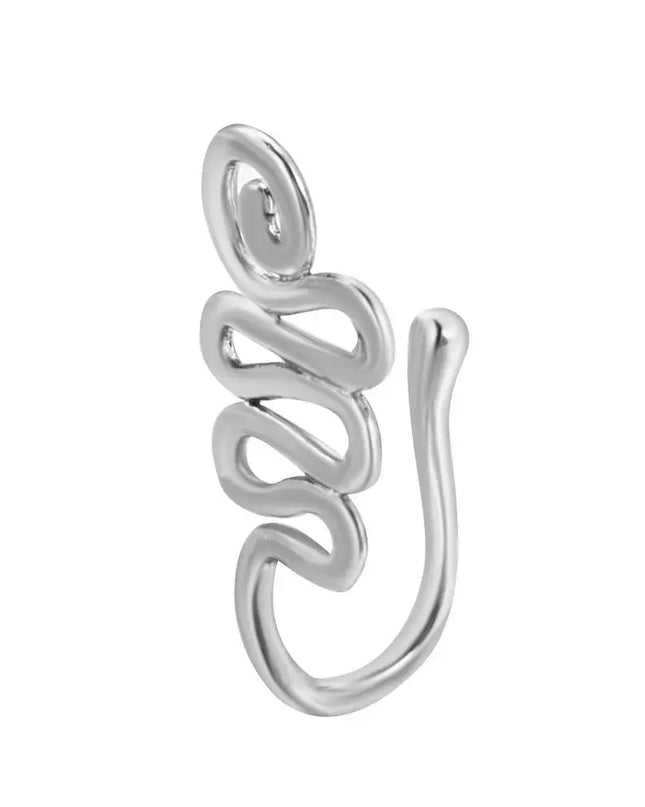 Men Women Nose Ring Clip Fake Septum Piering Rock Hip Hoop Punk Stainless Steel Body Jewelry Non Perforation Nose Clip Ring 2026