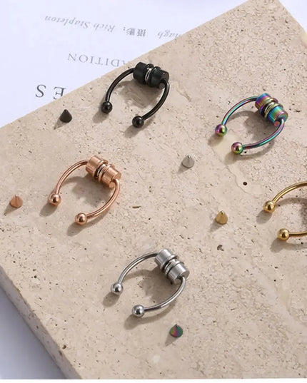 Women Fake Piercing Nose Ring Hoop Septum Non Piercing Nose Clip Rock HipHoop Stainless Steel Magnet Fashion Punk Body Jewelry
