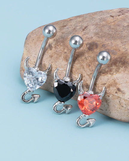Steel Belly Button Rings Pink Crystal Piercing Navel Heart Style Navel Piercing Earring Belly Piercing Sexy Body Jewelry Ombligo