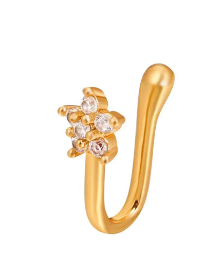 Men Women Nose Ring Clip Fake Septum Piering Rock Hip Hoop Punk Stainless Steel Body Jewelry Non Perforation Nose Clip Ring 2026