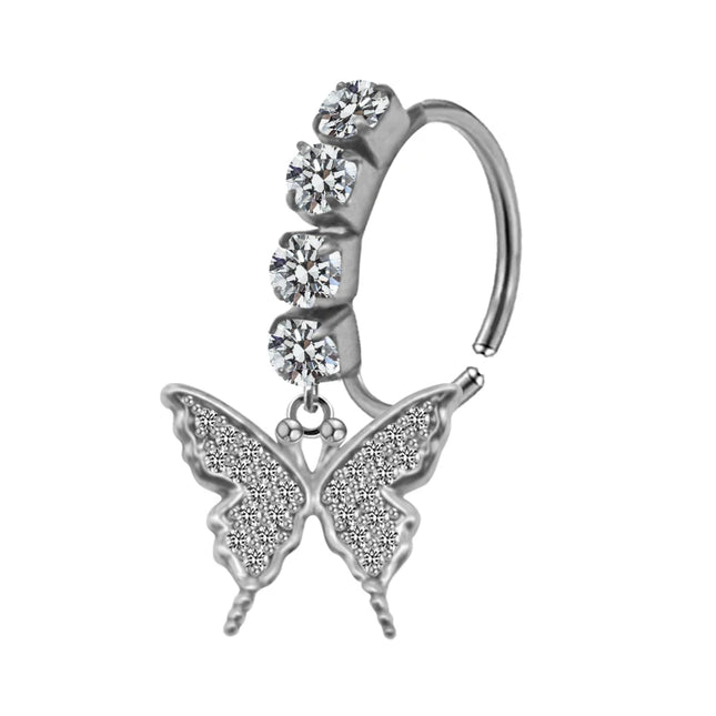 Nose Piercing Nose Ring Stainless Steel Colorful Nose Ring Dangle Nose Rings Piercing Jewelry For Women