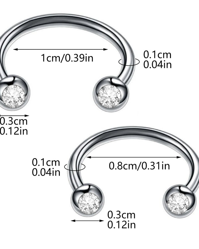 1pc Fashionable Titanium Steel Nose Ring Stainless Steel Nose Ring C-shaped Nose nail Minimalist Punk Piercing Jewelry
