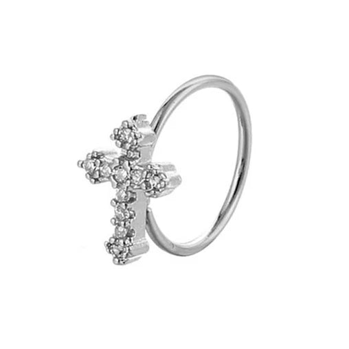 20G Cross Nose Rings for Women for Men L Bend Nose Studs Hoop Nose Ring Body Piercing Jewelry Fashion Trendy