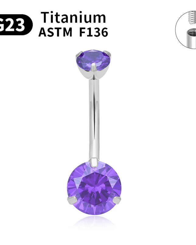 Belly Button Piercing ASTM G23 Titanium Zircons Navel Piercing Ring Body Jewelry Super Pretty Belly Button Ring For Women