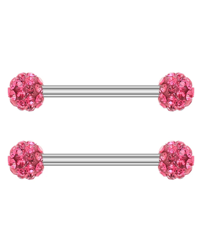 A Pair Cute Heart Dangled Nipple Piercings Barbell for Women Pink Color Moon Butterfly Shaped Sexy Nipple Rings Shield Bar Sets