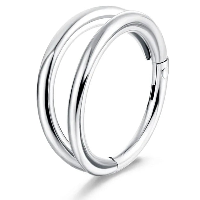 1Pc Surgical Steel Nose Rings Hoops for Women Men Clicker Septum Lip Nose Rings Helix Cartilage Conch Rook Piercing Jewelry