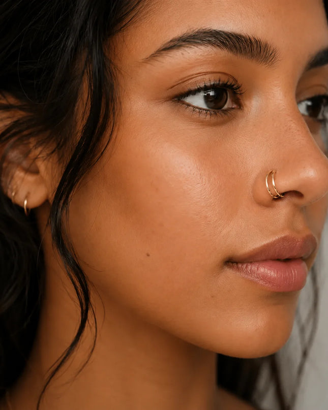 Stainless Steel Hinged Nose Ring Clicker 10G-20G Septum Cartilage Tragus Helix Lip Hoop Piercing Body Jewelry Wholesale