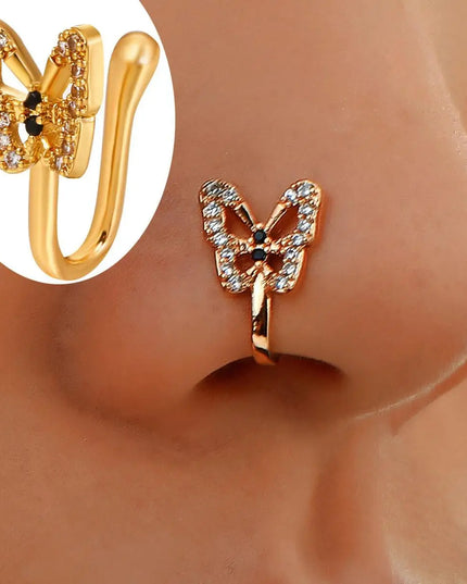 Men Women Nose Ring Clip Fake Septum Piering Rock Hip Hoop Punk Stainless Steel Body Jewelry Non Perforation Nose Clip Ring 2026