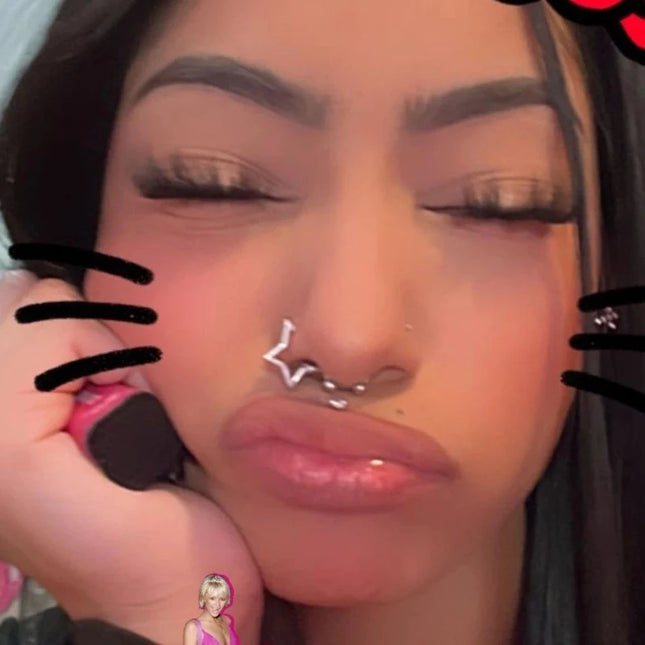 Y2K Jewelry Stainless Steel Star Nose Septum Piercing Accessories Goth Fashion Charm Punk Grunge Body Piercing Nose Rings