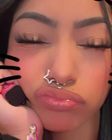 Y2K Jewelry Stainless Steel Star Nose Septum Piercing Accessories Goth Fashion Charm Punk Grunge Body Piercing Nose Rings