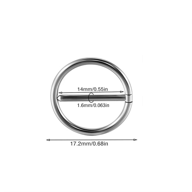 2PC G23 Titanium Goth 14G Circular Nipple Shield CZ Clicker Jewelry Round Nipple Ring Barbell Piercing Jewelry For Women Girls