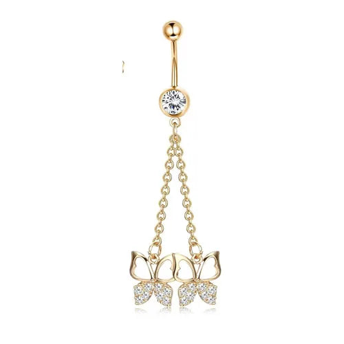 Bobisty Navel Rings for Women Navel Stainless Steel Snake Evil Eye Heart CZ Belly Button Navel Rings Belly Piercing Jewelry