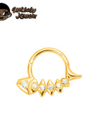 PVD-Gold / Nose Rings & Studs / 16G 1.2x10mm|Face|Geometric