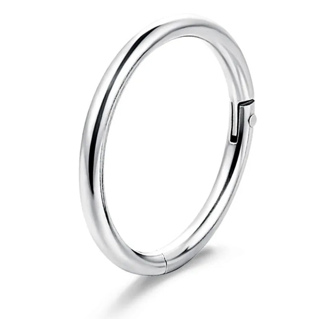 1Pc Surgical Steel Nose Rings Hoops for Women Men Clicker Septum Lip Nose Rings Helix Cartilage Conch Rook Piercing Jewelry