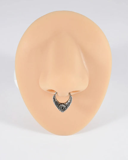 1PC Punk Many Style Black Oil Drip Hinger Septum Nose Ring Stainless Steel Ear Tragus Cartilage Daith Helix Earring Unisex Gift