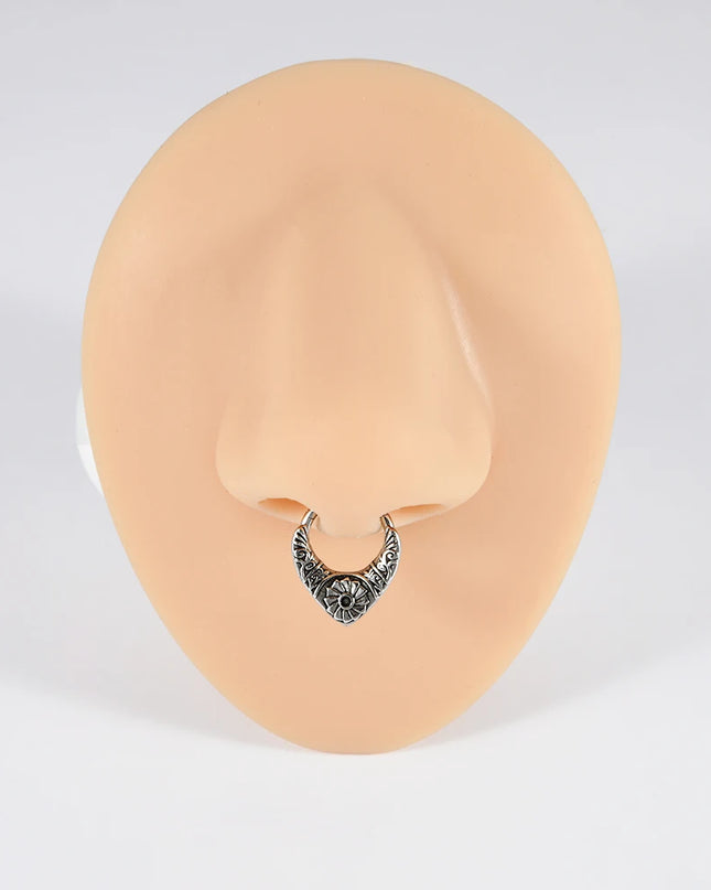 1PC Punk Many Style Black Oil Drip Hinger Septum Nose Ring Stainless Steel Ear Tragus Cartilage Daith Helix Earring Unisex Gift