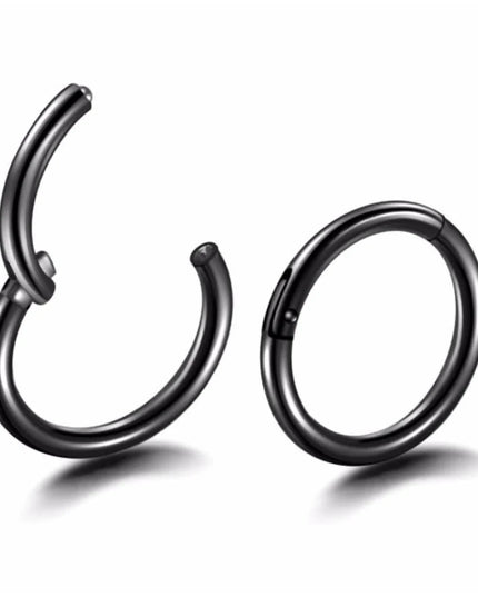 Surgical Steel Nose Rings Septum Piercing Earrings Hinged Segment Clicker Hoop Lip Nipple Ear Cartilage Helix Perforated Jewelry