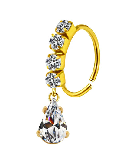 Nose Piercing Nose Ring Stainless Steel Colorful Nose Ring Dangle Nose Rings Piercing Jewelry For Women