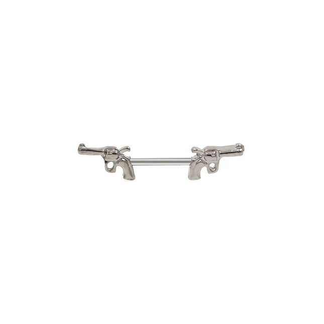 1Pair 5 Choice Gun Key shape Hand Nipple piercing Gun Piercing 14G 1.6x12/14mm No-Infection Body Jewelry Barbells