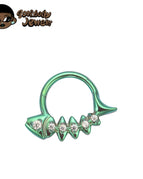 Anodizing-Green 105v / Nose Rings & Studs / 16G 1.2x10mm|Face|Geometric