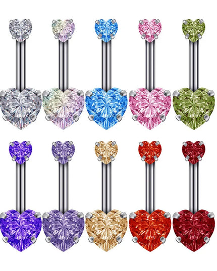 2023 Zircon Belly Button Rings for Women Girls Sexy Piercing Navel Ring Bar Drop Dangle Belly Navel Rings Ashion Body Jewelry