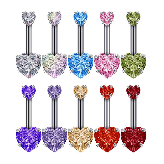 2023 Zircon Belly Button Rings for Women Girls Sexy Piercing Navel Ring Bar Drop Dangle Belly Navel Rings Ashion Body Jewelry