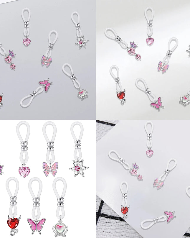 Sexy Women Piercing Rings Bra Nipple Hoops Butterfly Nipple Ring Nipple Piercing Body Jewelry Body Piercing Nipple Bar Rings