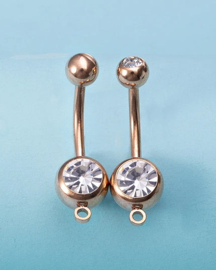 1/4pcs Belly Button Rings DIY Jewelry Making Supplies Findings Pendant Navel Stud Stainless Steel Barbell Piercing Body Jewelry