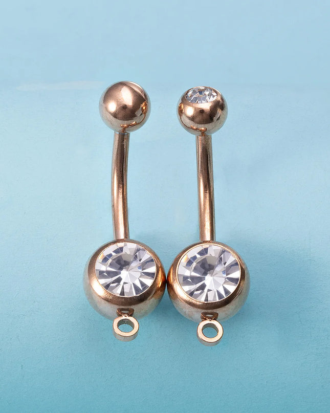1/4pcs Belly Button Rings DIY Jewelry Making Supplies Findings Pendant Navel Stud Stainless Steel Barbell Piercing Body Jewelry
