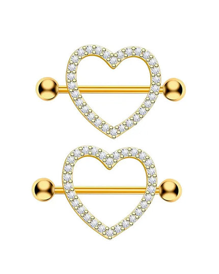 Nipple Piercing Jewelry 14G Stainless Steel Nipple Rings for Women Heart Butterfly Flower Bow Nipple Barbells