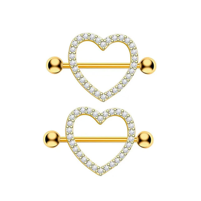 Nipple Piercing Jewelry 14G Stainless Steel Nipple Rings for Women Heart Butterfly Flower Bow Nipple Barbells