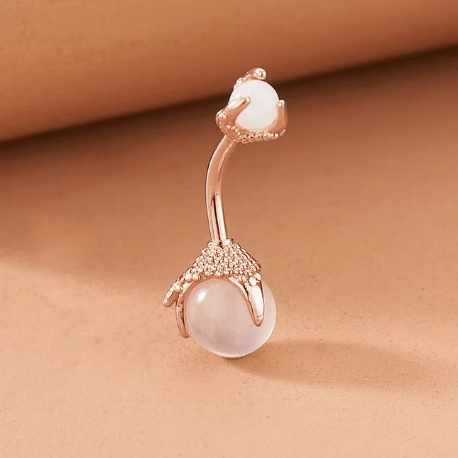 Belly Button Clear Zircon Bezel Piercing Internally Threaded Navel Ring Body Jewelry Belly Ring Gifts