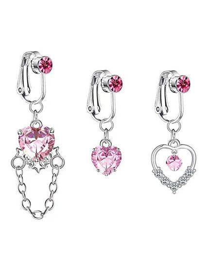 1Pcs Heart Belly Button Rings Pink 14G Women Fashion Belly Ring Dangle Cz Butterfly Punk Spider Navel Piercing Barbell Pircing