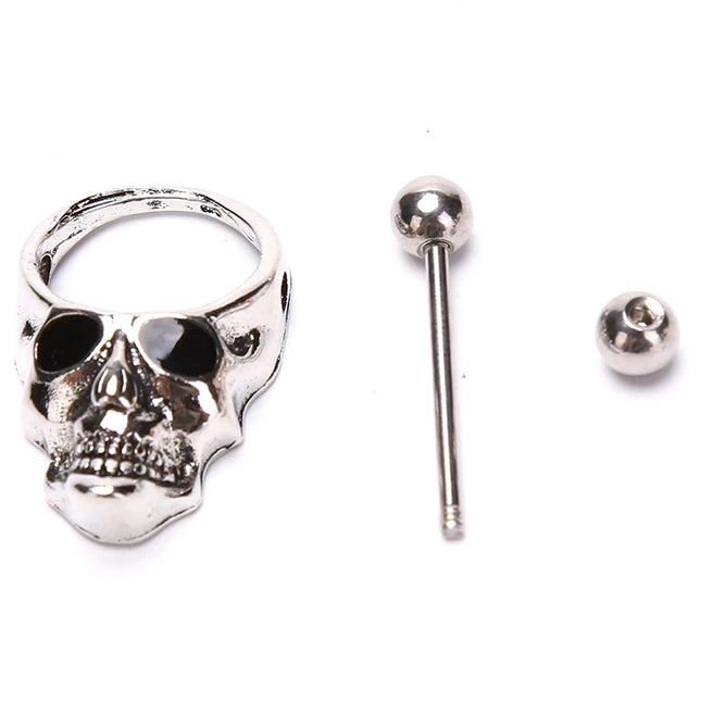 Hot! Skull Bars Nipple Ring Piercing Bar Stainless Steel Barbell Body Breast Jewelry