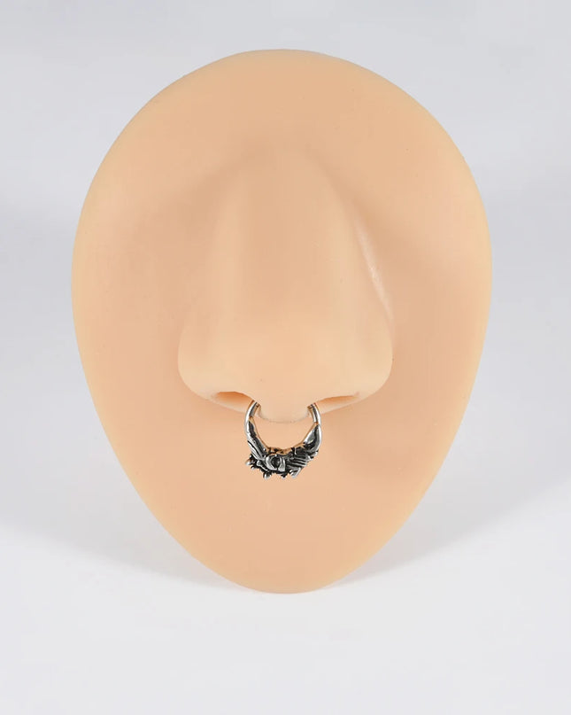 1PC Punk Many Style Black Oil Drip Hinger Septum Nose Ring Stainless Steel Ear Tragus Cartilage Daith Helix Earring Unisex Gift