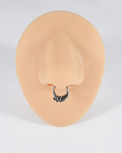 1PC Punk Many Style Black Oil Drip Hinger Septum Nose Ring Stainless Steel Ear Tragus Cartilage Daith Helix Earring Unisex Gift