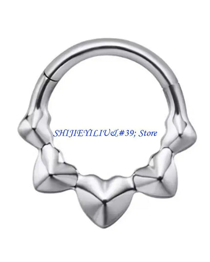 E21F Comfortable Wear Seamless Nose Rings with Heart Polished Surfaces Nose Jewelry Suitable for Easy Wear