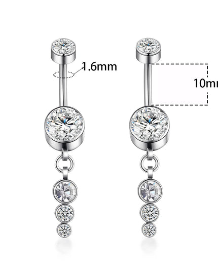 G23 Titanium ASTM F136 Belly Button Piercing Sexy Body Jewelry For Women