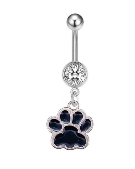 New Stainless Steel Belly Button Ring Blue Pink Cat Scratch Belly Button Nail Body Piercing Jewelry for Women