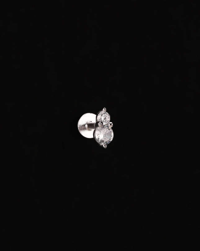 AIDE Heart Round Ball Flat Helix Piercing Earring 925 Sterling Silver Ear Studs Geometric Zircon Exquisite Trinket Studs Aretes