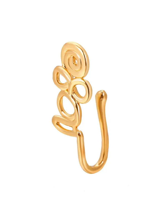Men Women Nose Ring Clip Fake Septum Piering Rock Hip Hoop Punk Stainless Steel Body Jewelry Non Perforation Nose Clip Ring 2026