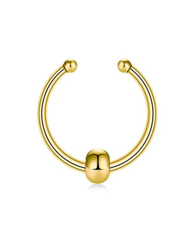 Fake Nose Septum Rings Faux Fake False Imitate Nose Rings Clip Horseshoe Hoop Ring Stainless Steel Body Non Piercing Jewelry