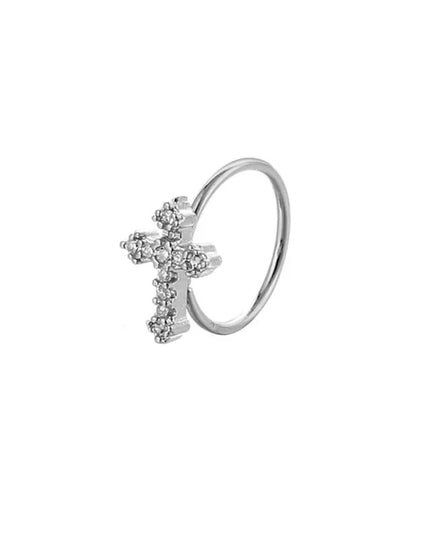 20G Cross Nose Rings for Women for Men L Bend Nose Studs Hoop Nose Ring Body Piercing Jewelry Fashion Trendy